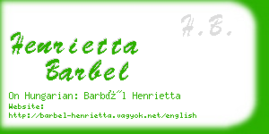 henrietta barbel business card
